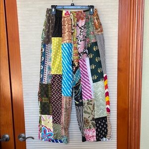 NWT Patchwork Multicolor Pants will fit small-medium 14-15in waist